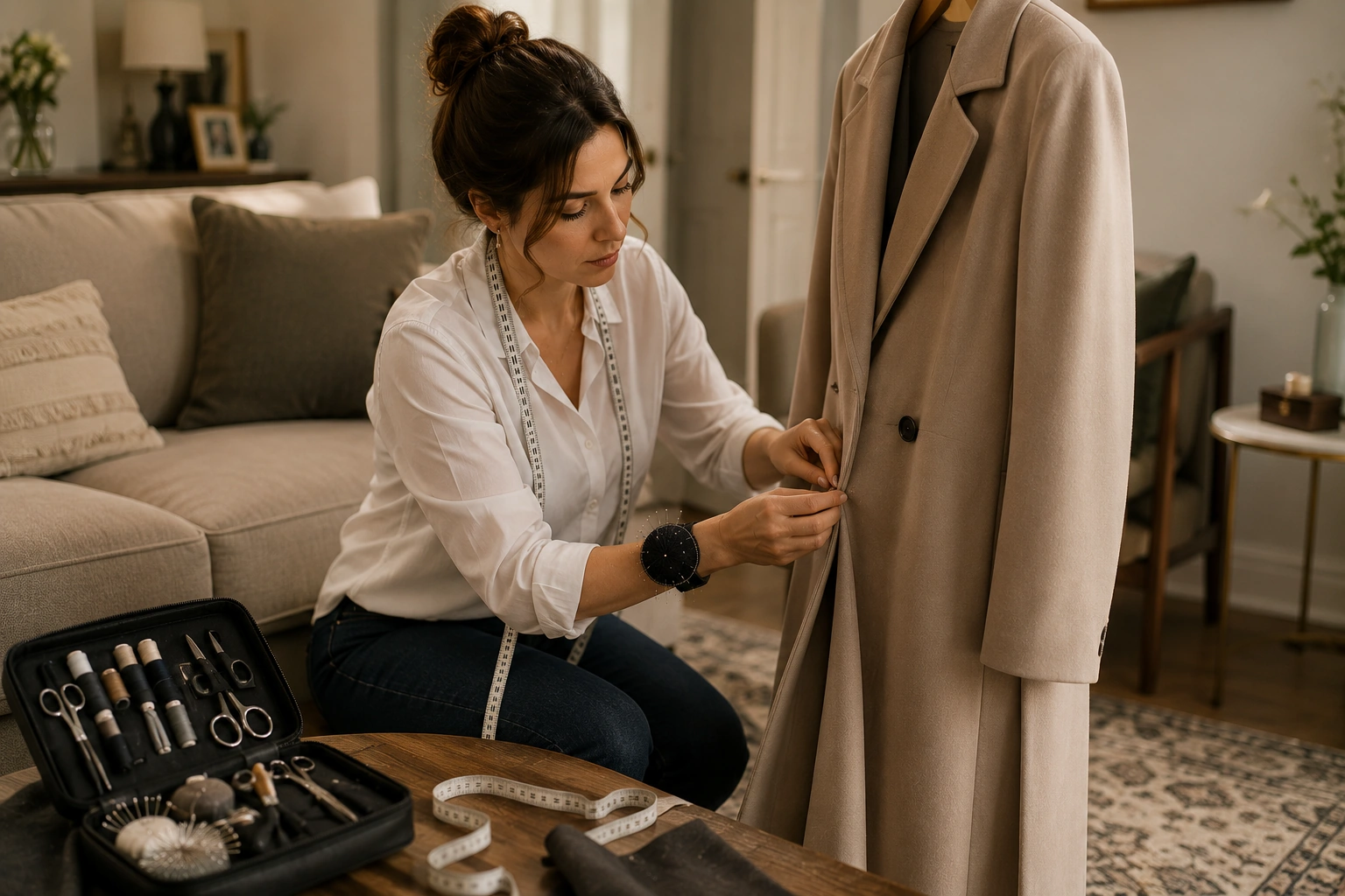 At-home mobile tailoring and alterations across the Sacramento area